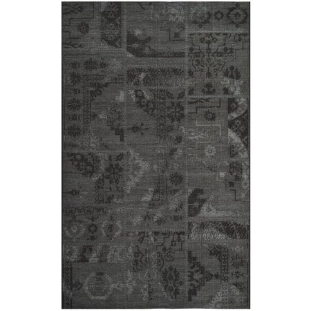 Safavieh 4 x 6 ft. Palazzo Power Loomed Rug, Small Rectangle - Black and Grey PAL121-56C6-4